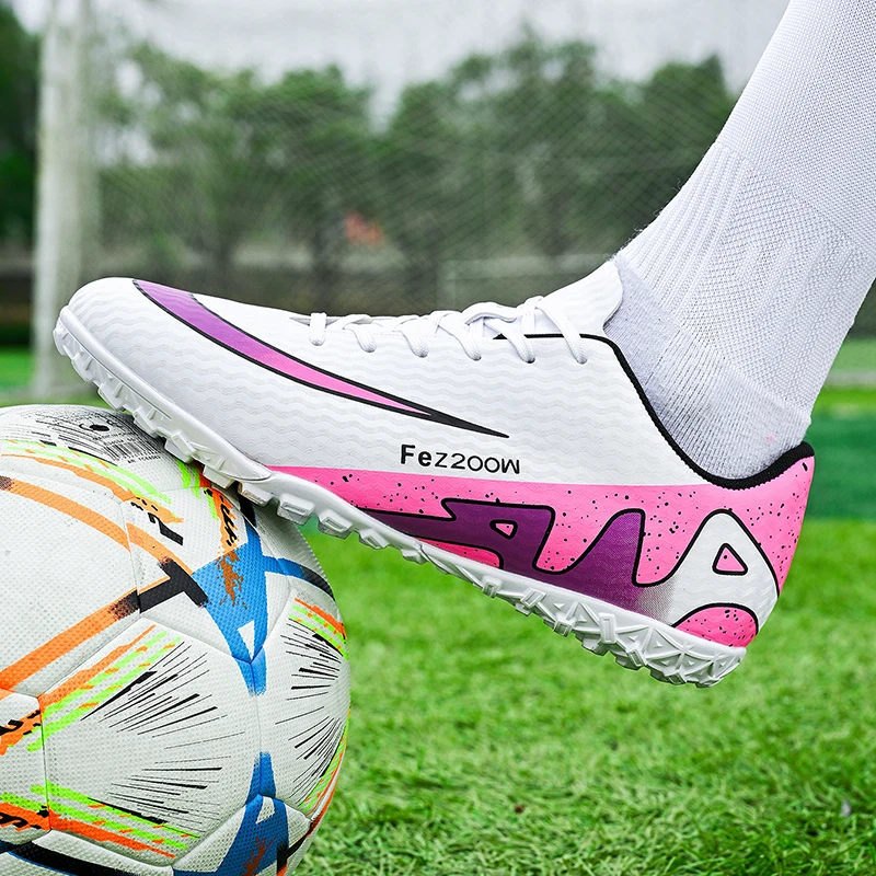 New Men Women Soccer Shoes Professional Football Boots FG/TF Outdoor Comfortable Sports Shoes Long Spikes High-quality Futsal