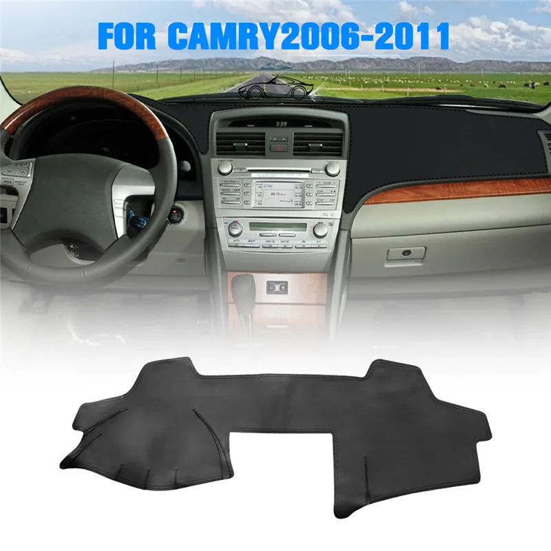 

Leather Car Dashboard Cover Non-Slip Dashmat Dash Mat For Toyota Camry 2007 2008 2009 2010 2011 Interior Protector Accessories