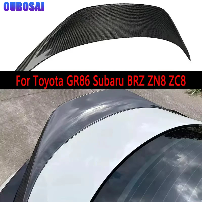 For Toyota GR86 Subaru BRZ ZN8 ZC8 Carbon Fiber Tail fins Rear Deck Spoiler Duckbill Car Wing Retrofit the rear wing TRD Style
