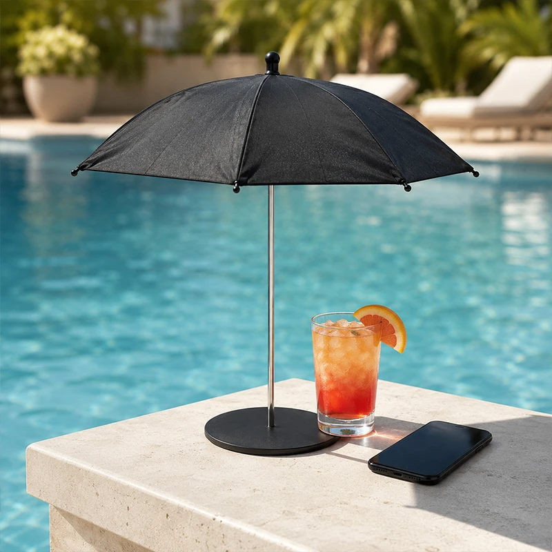 Scalebeard Table Top Umbrella with Suction Cup Base Portable Adjustable Sun Shade Mini Drink Umbrella for Beach Camping Patio