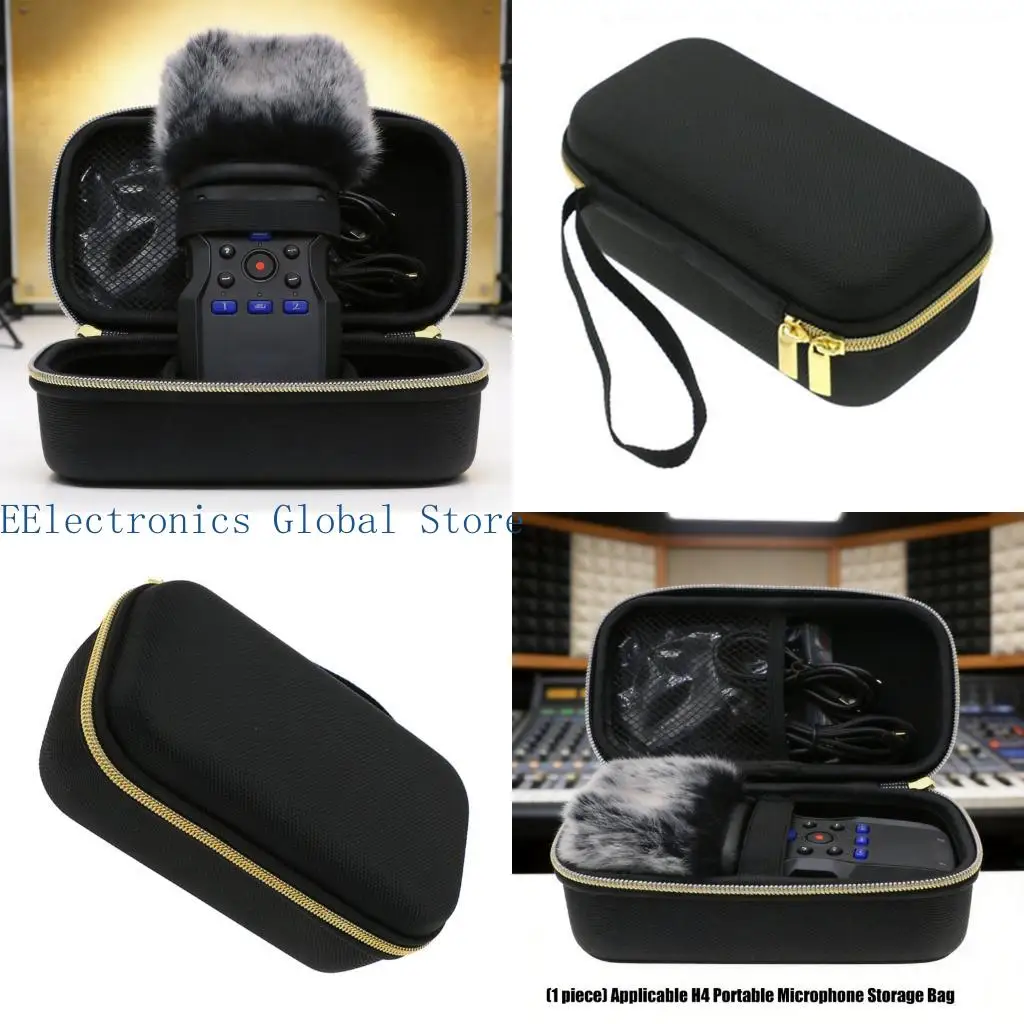 462B Storage Case Bag for H4E Handheld Recording Device, Molded Shell with Soft Lined Interior and Small Carry Shape for Travel