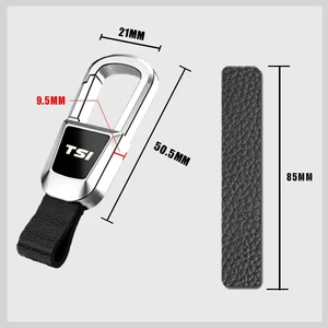 Auto -Leder -Schlüsselbund, VW -Ring, Volkswagen, Tdi, TSI, Golf, Passat, Jetta, Van, Touareg, Tiguan, Pole, Amarok 6 Hauptverkaufsschlüsselketten -Volkswagen TSI - №4