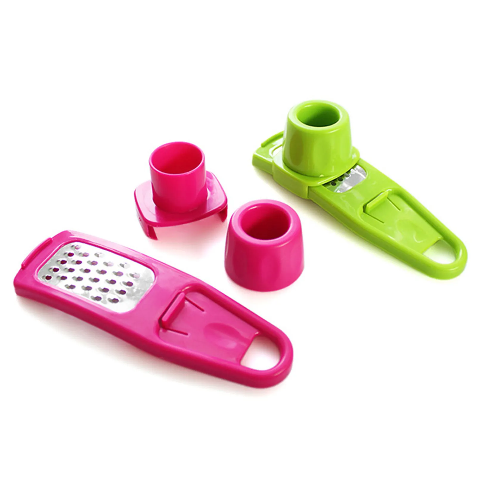 Multifunction Garlic Grater Mini Size Lightweight Stainless Steel Grind Board Plastic Cover Kitchen Tool for Garlic Ginger