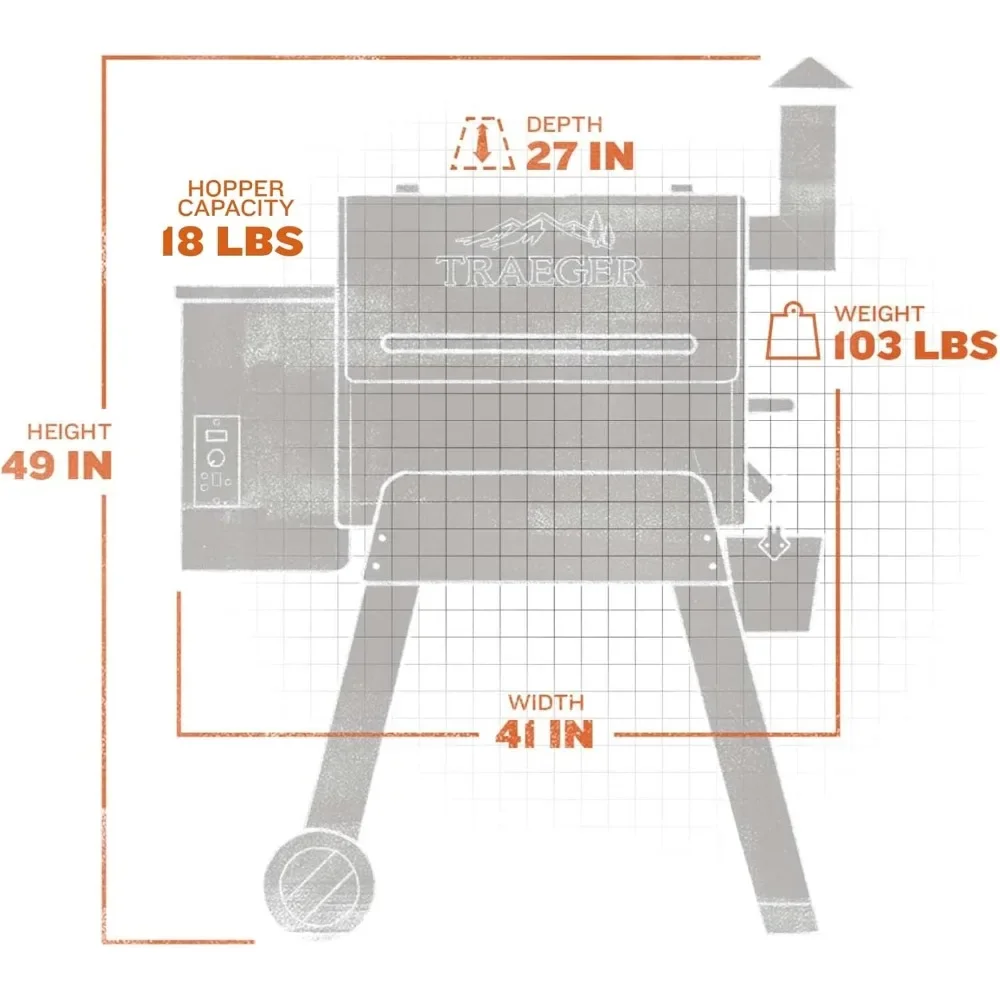 2 Electric Wood Pellet Grill and Smoker, Bronze 572 Square-Inch Cook Area, 450 Degree Max Temperature Meat Probe, 6in1 BBQ Grill