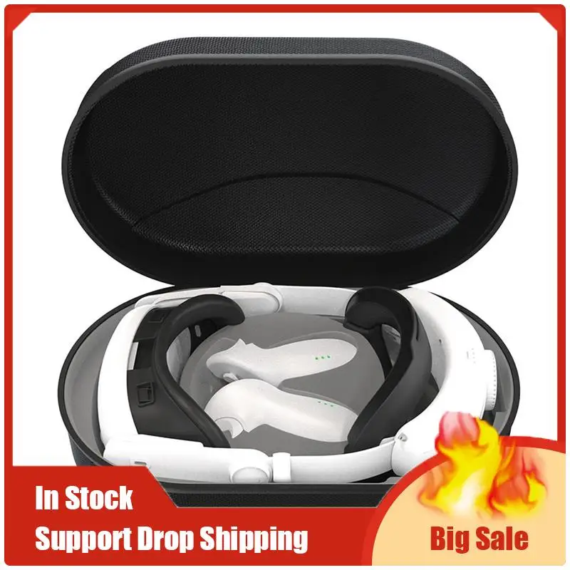 Mejores OFERTAS Estuche de transporte duro para Meta Quest 3 bolsa de almacenamiento portátil manillar caja de viaje piezas VR estilo B