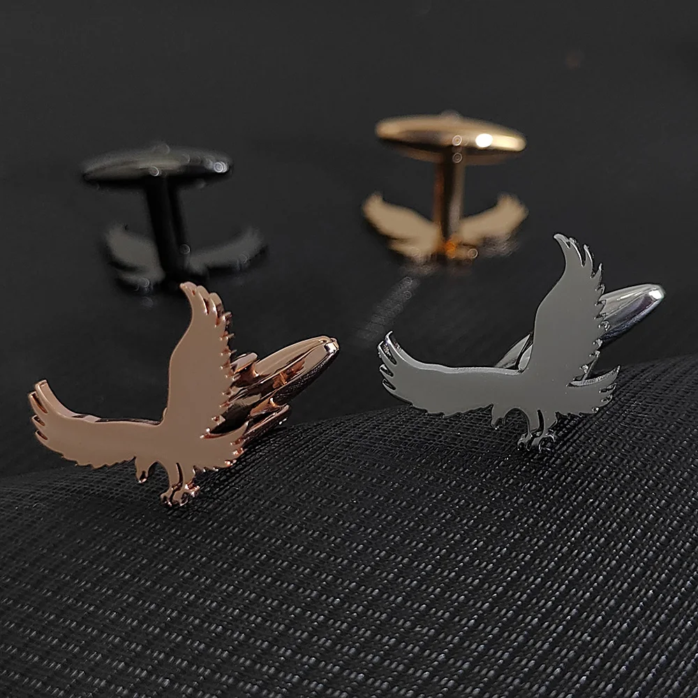 

Minimalist Luxury Animal Series Eagle Design Cufflinks High Quality Stainless Steel Material Men's Jewelry Accessories