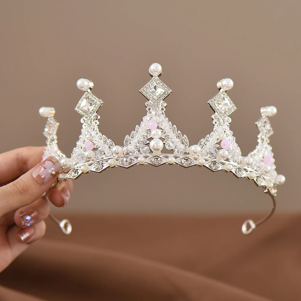 Princess Crystal Tiaras and Crowns Headband Kid Girls Bridal Prom Crown Wedding Party Hair Jewelry Accessiories