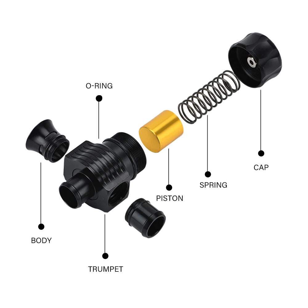 

Universal aluminum 25mm Blow Off Valve Diesel Dump Valve Diesel BOV kits For VW AUDI SKODA SEAT FORD