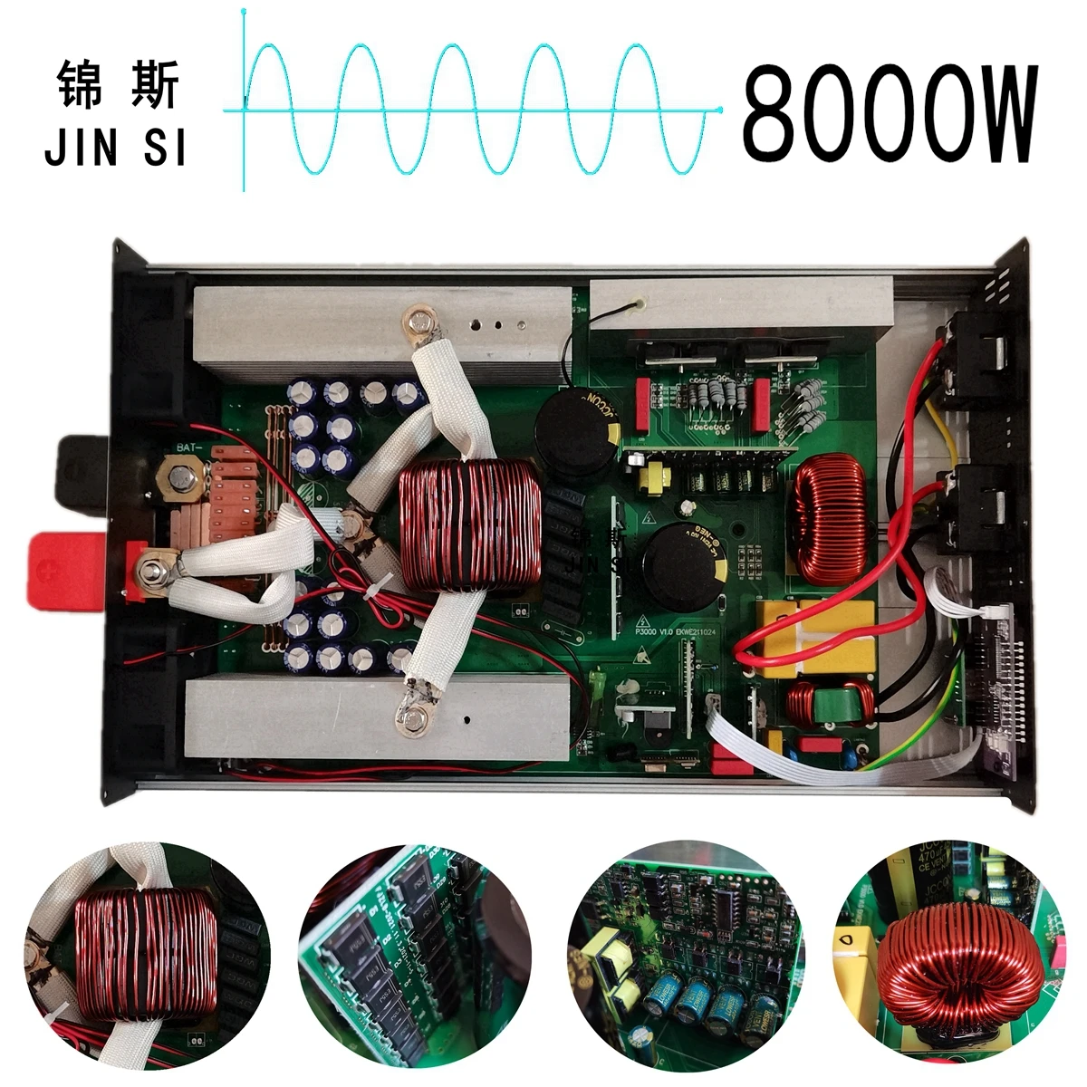 6000W 3000W 8000W 4000W Pure Sine Wave Inverter DC 12V 24V 60V 72V To AC 110V 220V Power Converter Solar Panel Remote Control