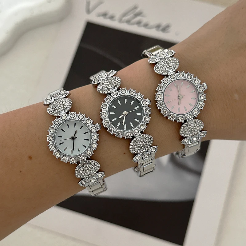 Vintage Oval and Round Shiny Watch Dial High Quality Watch Bracelets DIY 9MM Stainless Steel Charm Bracelet Jewelry For Gifts