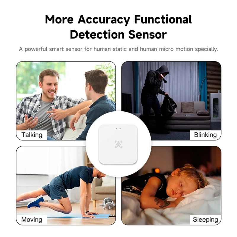 Tuya Wifi Zigbee Human Presence Detector Smart Human Body PIR Sensor 24G Radar Detector Motion Sensors Support