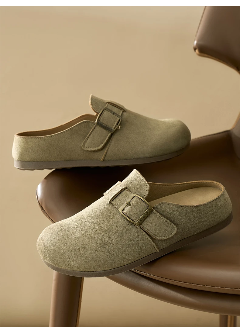 Damen-Komfort-Clogs, Slipper für drinnen, 4-Jahreszeiten rutschfeste flache Absätze, herausnehmbare Einlegesohle, für drinnen und draußen geeignete Pantoffeln. – Detail 13