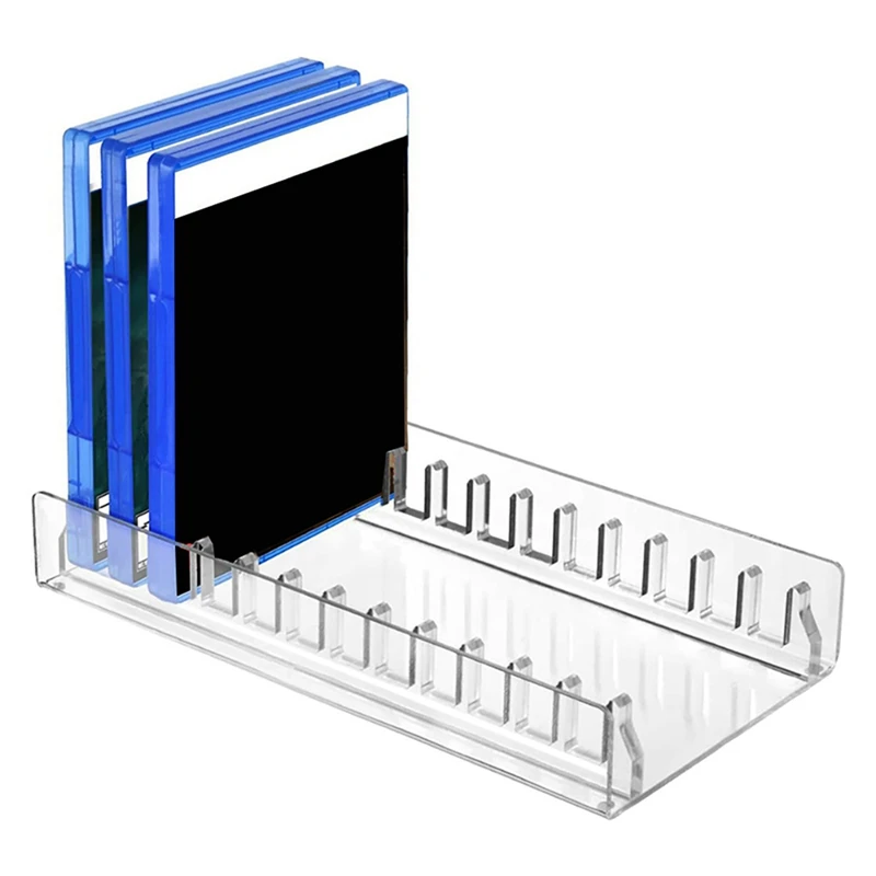 CD Holder 2 Pack, Clear Acrylic CD Organizers, CD Display Rack Holds For Media Shelf Storage And Organization