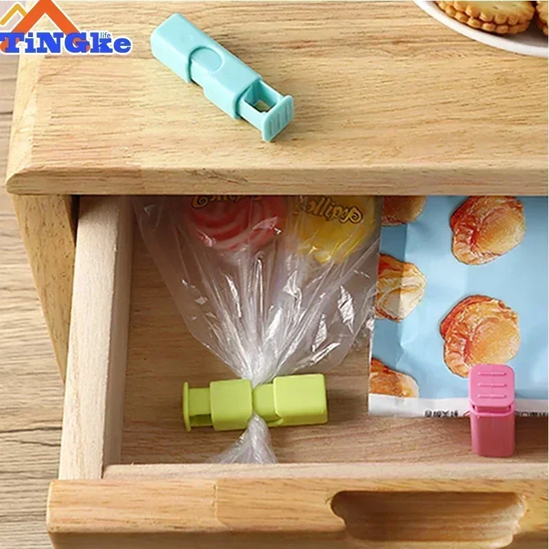 1~5PCS Reusable Food Sealing Bag Clip Fresh Food Storage Plastic Sealer Clamp Snack Bread Seal Bag Home Kitchen Storage Clips