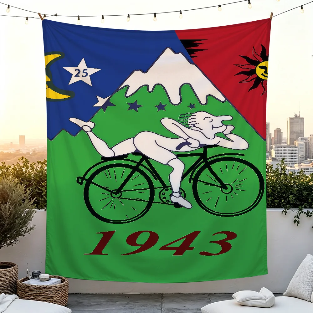 Bicycle Day flag Personalized Banner For Football Festival Gym Outdoor Garden Sports Party Gift Decor Banner