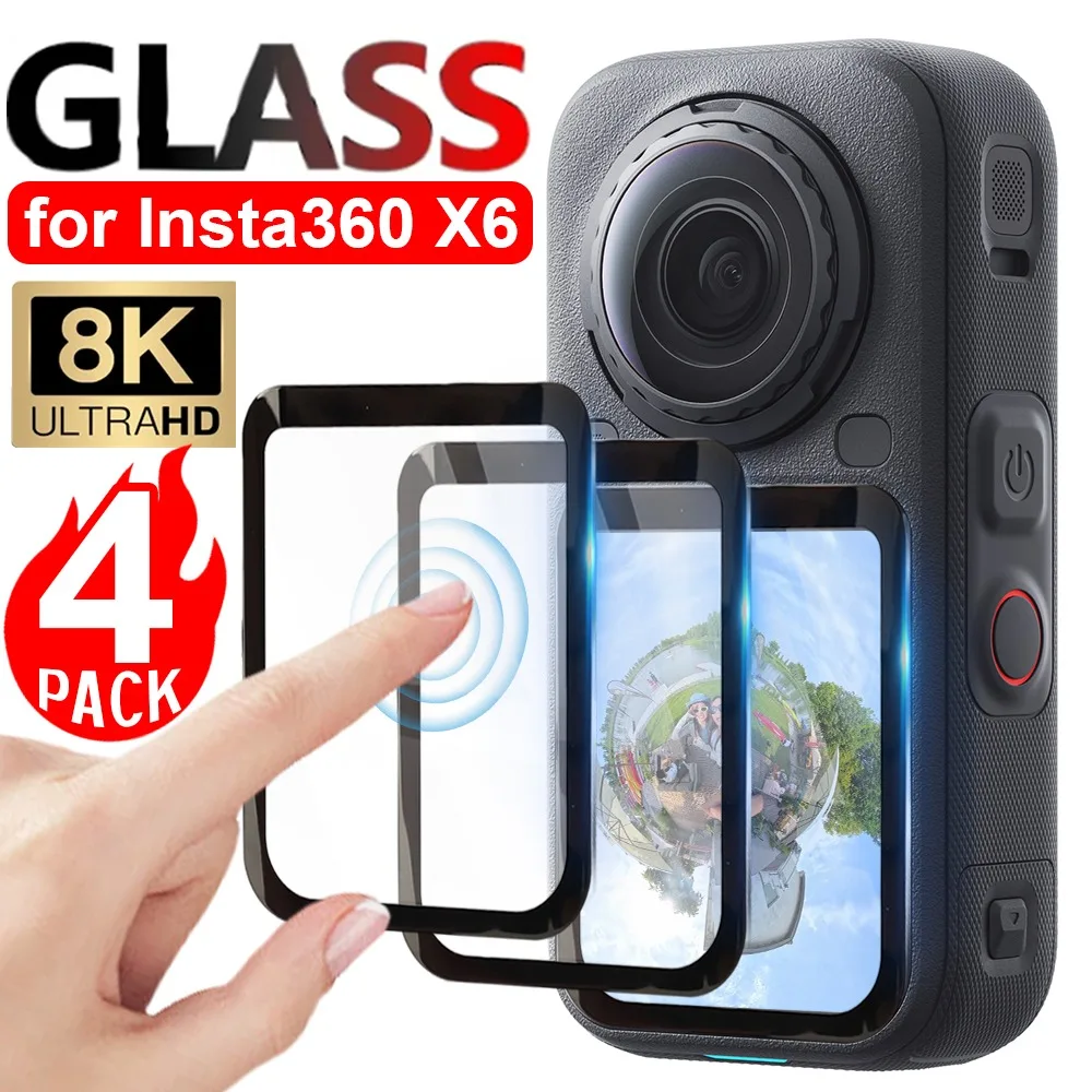 9H Tempered Glass for Insta360 X6 Screen Protector Durable HD Clear Anti-scratch Protection Films for Insta 360 X6 Accessories