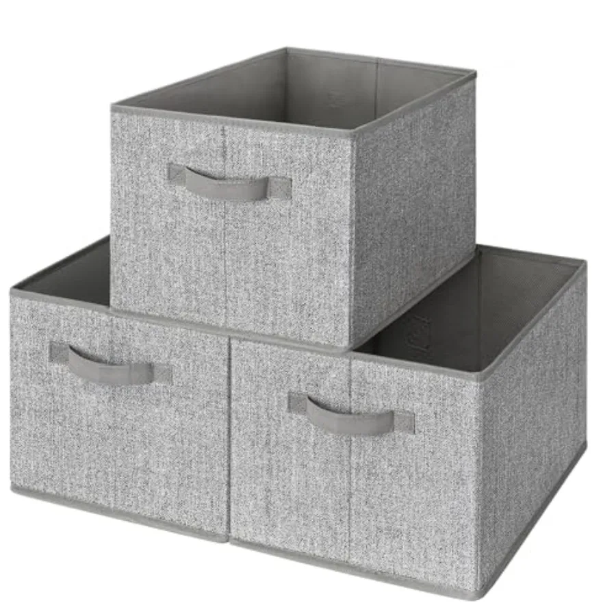 

Closet Storage Bins, Storage Baskets for Organizing, Fabric Storage Bins with Handles, Clothing Storage Containers for Organiza