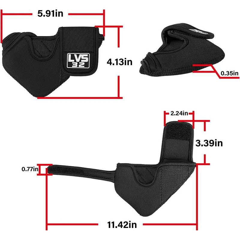 Cubierta de transductor de viaje cubierta protectora de transductor grueso de neopreno para Garmin Livescope LVS32, impermeable a prueba de rayos UV