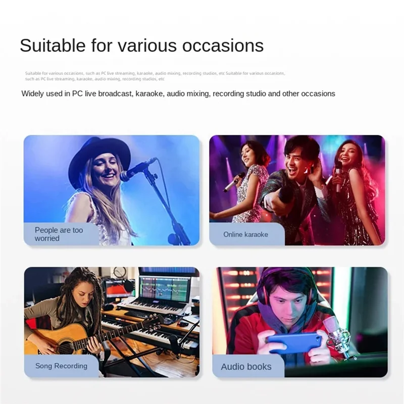 

2-Way Recording Mixer USB Computer External Sound Card Live Karaoke DJ Mixer Audio Stage Small Mixing-AAAE