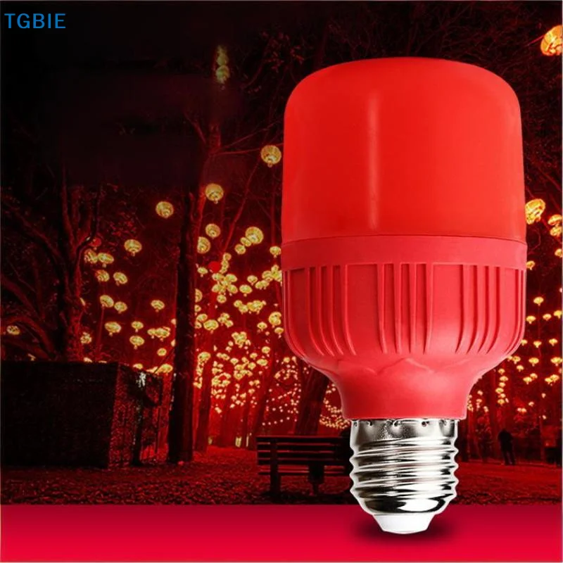 High Power Red LED Light Bulb E27/B22 AC 220V 5W 10W 15W 30W High Brightness Spot Light Festive New Year Bulb Christmas Lights