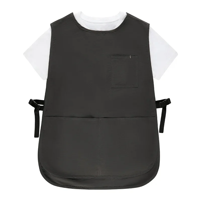 Japanese and Korean Style Restaurant Vest Apron Waiter Wholesale Waterproof and Oil-proof Work Clothes Bib Kitchen Pinafore