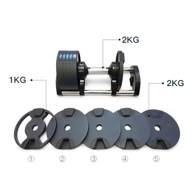 

Новый дизайн, заводское производство: многофункциональный регулируемый набор гантелей для бодибилдинга