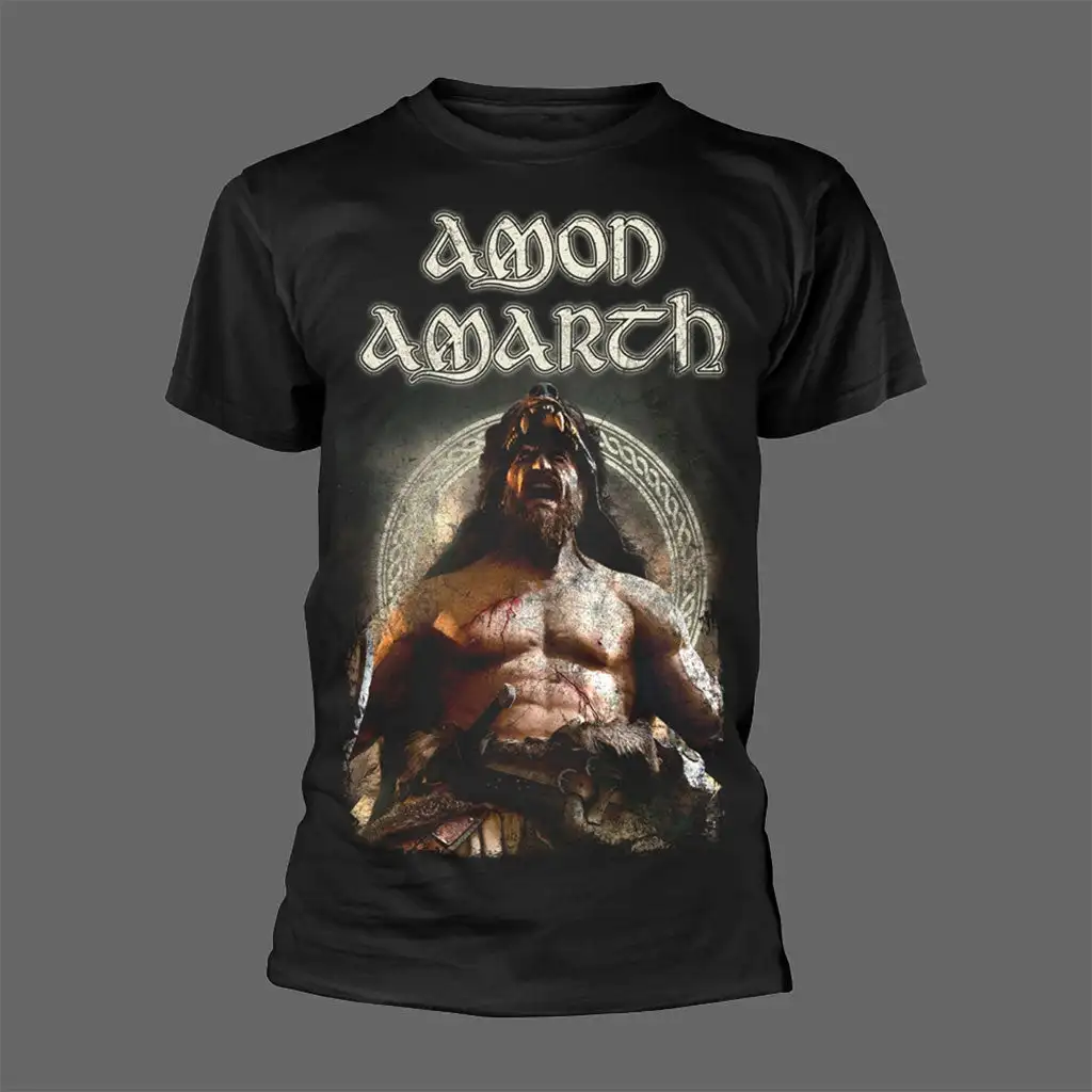 

Amon Amarth Berserker Периферийный узор с принтом Летние элитные брендовые хлопковые мужские и женские футболки с короткими рукавами