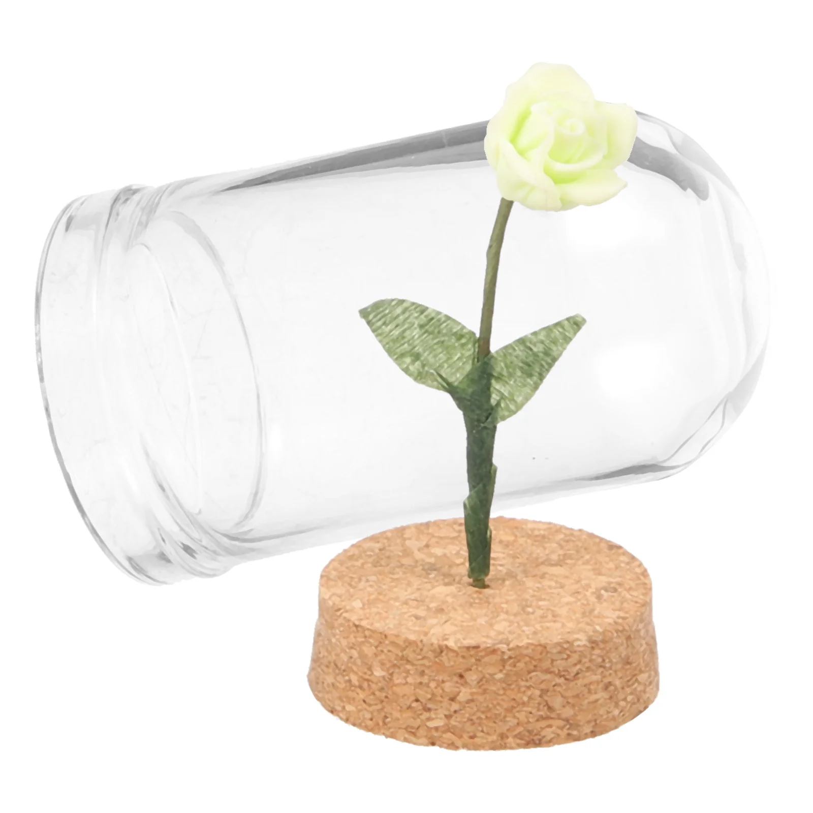

Dollhouse Furniture Preserved Flower Indoor Plants Miniature Rose Glass Dome Domes for Crafts