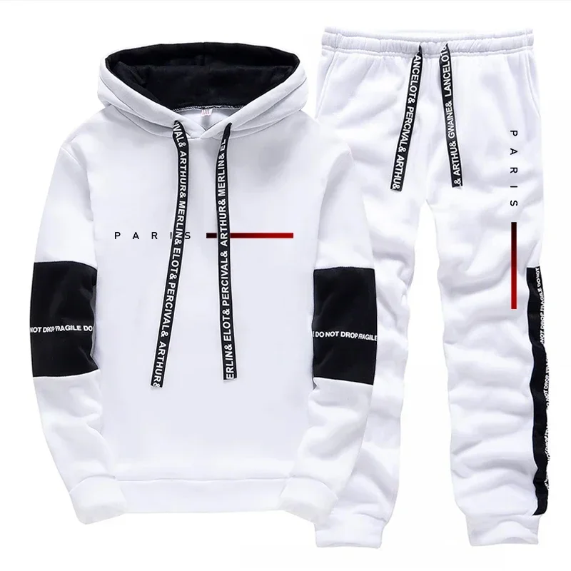 Paris Fashion Printed Women Set/Hoodie/Pants Fall Daily Casual Sports Jogging Suit Urban Street Trend Pullover Sweatpants Outfit
