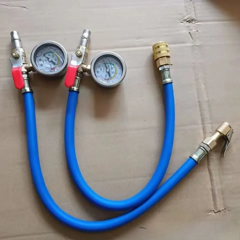 High-Precision Tire Pressure Gauge – Inflator Strap for Car Tires, Pressure Measurement Tool with Inflation Rod