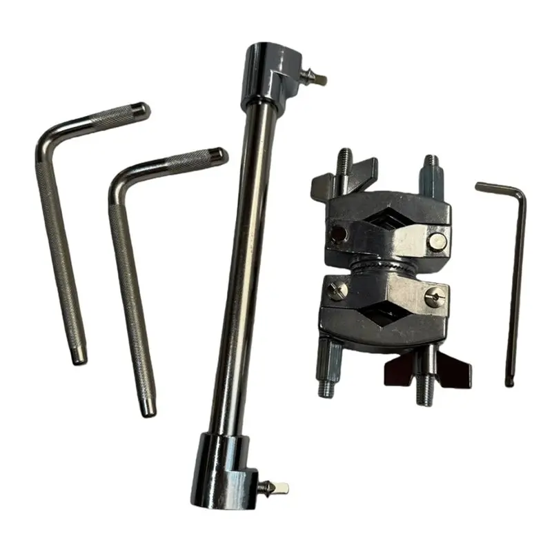 ชุดอุปกรณ์เสริมกลอง ABKV-For ที่ยึดคาวเบลล์แบบสองหัว สำหรับกลอง ที่หนีบคาวเบลล์ ตัวยึดเครื่องดนตรีประเภทเพอร์คัชชันสำหรับมือกลอง