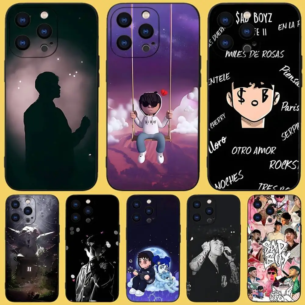 

J-Junior H Singer Sad Boyz Phone Case For iPhone 17,16,15,14,13,12,11,Pro,Max,Plus,X,XS,SE4,E,Mini,Soft Black Case