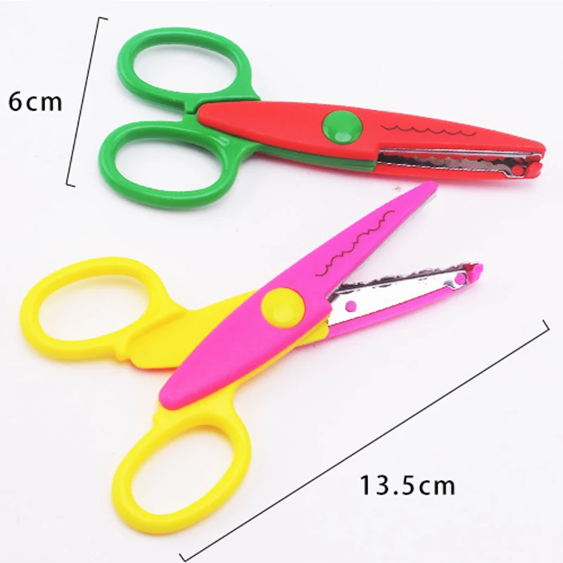 12Pcs DIY Decorative Craft Scissors Album Lace Scissors Card Photo Pattern Scissors for Kids Craft