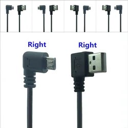 Micro USB Cable USB 90 Degree Right Angle Data Sync and Charge USB Type A to Micro USB Left Extender Lead 0.2m for samsung phone