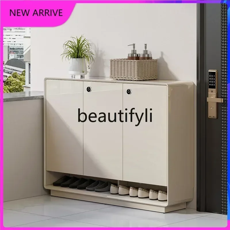 54Doorway Lockable Shoe Cabinet for Home Use, Large Capacity Outdoor Hallway Storage for Elevator Entrance and Corridor