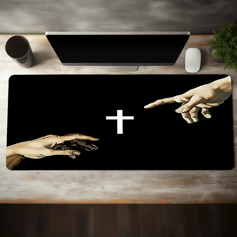 

Большой коврик для мыши Sacred Cross, аксессуар для стола, нескользящий коврик для ноутбука, офисный стол, игровые коврики для мыши 1000x500, настольные вещи, набор ПК
