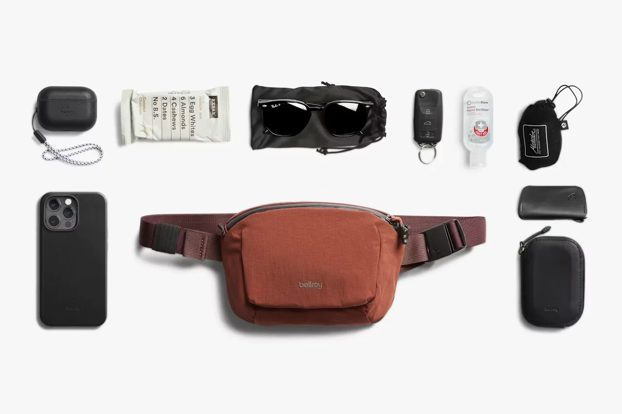 Bellroy Lite Belt Bag 1.8L Ultra-Light Crossbody Waist Chest Pack Magnetic Strap Travel Commuter Phone Key Sling Purse