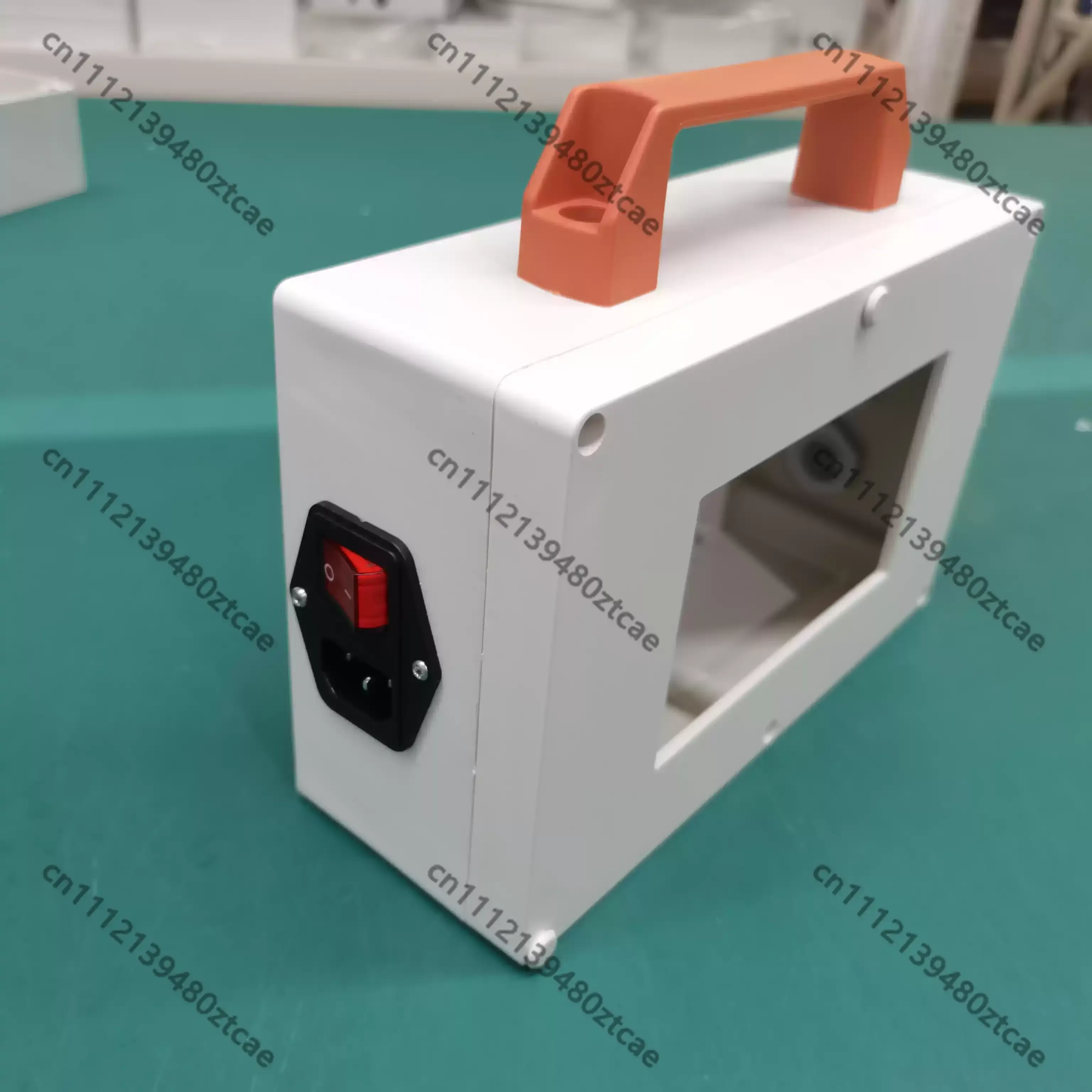 4.3 Inch PLC All-in-one Touch Screen Plastic Enclosure, HMI Mount Box with Built-in AC Power Socket USB Port Cable Outlet Holes