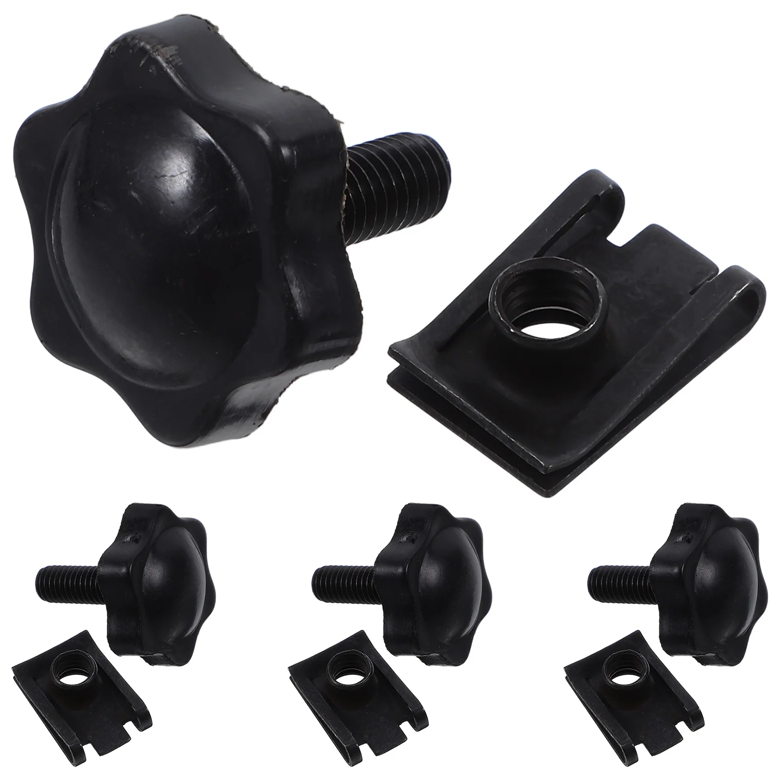 

4pcs Motorcycle Saddlebag Screws Steel Pp Knurled Thumb Knobs Clamping Handle Anti-Theft Lock For Saddlebag Mount Bolt Hardware