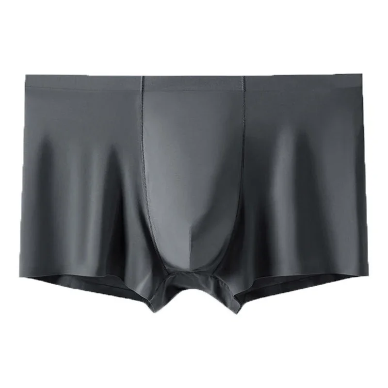 الرجال الحرير الجليد سلس سراويل بوكسر رقيقة جدا ملابس داخلية جيدة التهوية مثير مريحة الصيف تصميم رياضي المضادة للرائحة سريعة الجافة