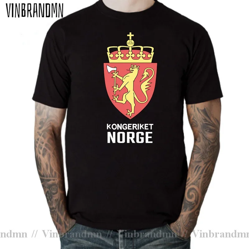 Norway Norge T Shirt Nation Team Jerseys Men 100% Cotton T-shirts Sporting Tshirt Country Fitness Gyms Tees Norwegian Clothing