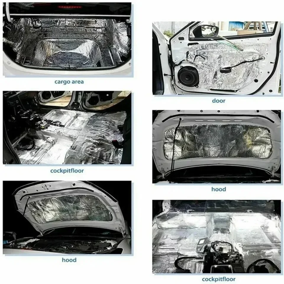 2*0,5 M 5/10mm Auto Sound Matte Proofing Deadener Wärmedämmung Matte für Auto Van Trittschalldämmung isolierung Matte Auto Zubehör Innen – Detail 7