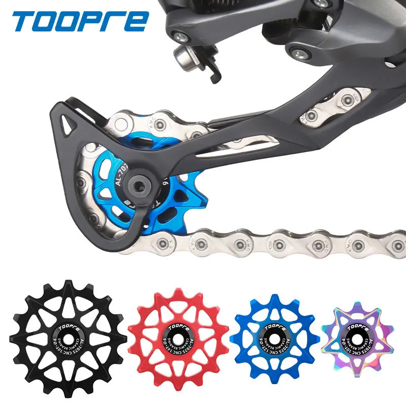 AliExpress NONE TOOPRE 10T/12T/14T/16T Bicycle Rear Derailleur Ceramic Jockey Wheel Pulley Wheel for Mountain Road Bike Lightweight Low Friction