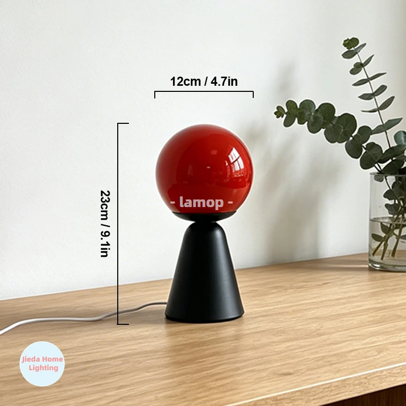 Spherical Luna Glass Night Lamp Ambient Light Side Table Desktop Ornament