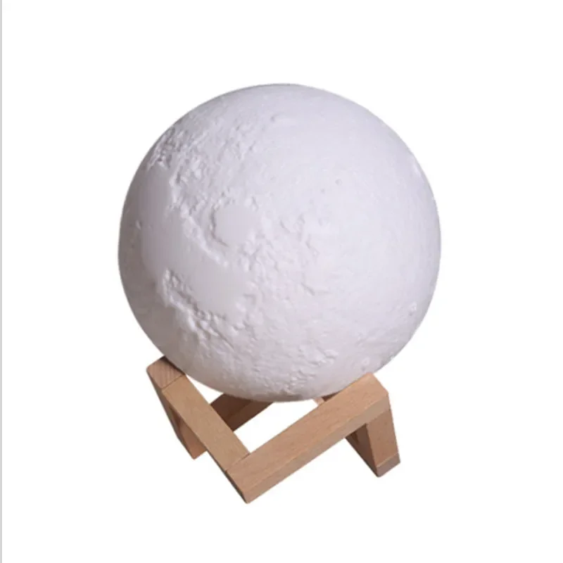 3D Print Moon LED Table Lamps USB Chaged Touch/Remote Control LED Night Light 10 Levels Dimmable With 24 Key RGBW Controller