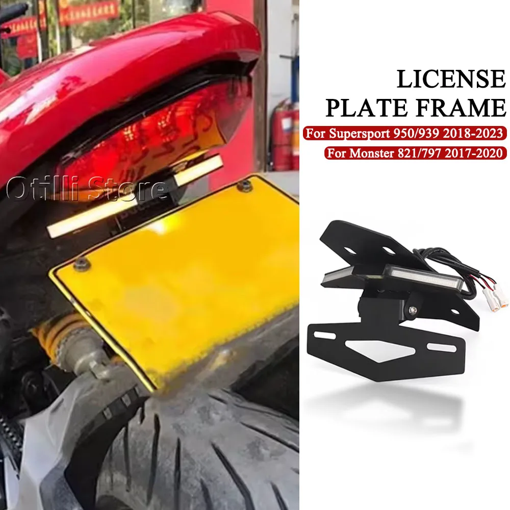 

For DUCATI Supersport 939 950 Monster 797 821 Motorcycle Accessories Integrated License Plate LED Lights Turn Signal Light Kit