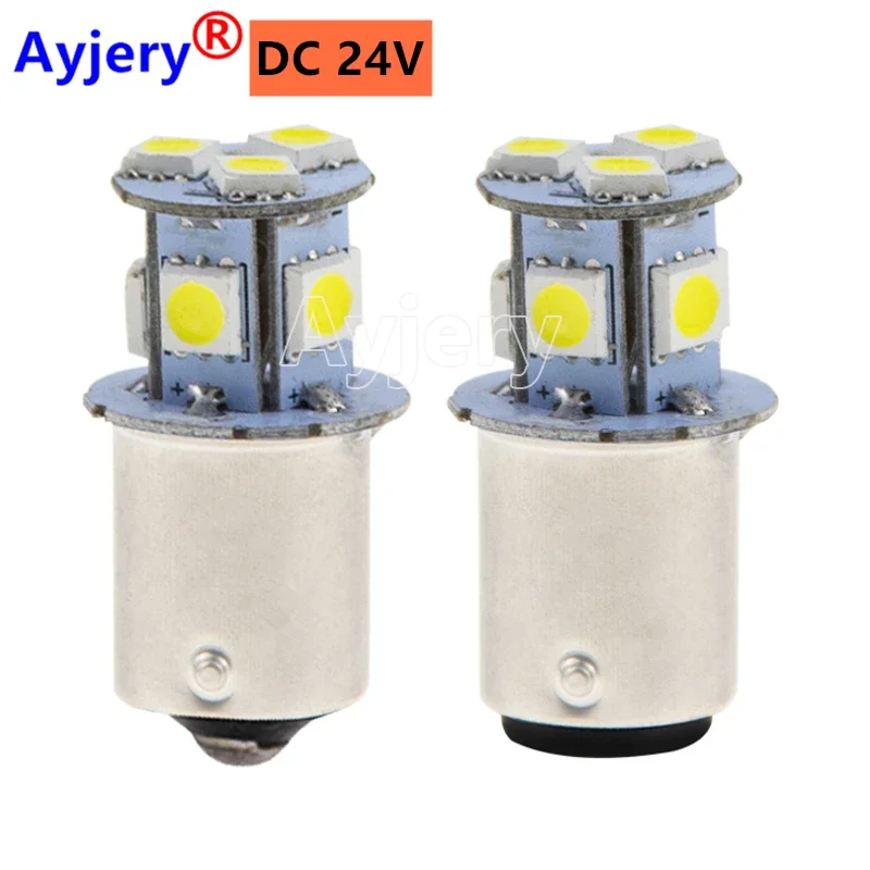 AYJERY 100Pcs DC 24V Led S25 1156 BA15S P21W LED 5050 8 smd 1157 P21/5W BAY15D led Bulbs Car Turn Tail Brake Lights Reverse Lamp