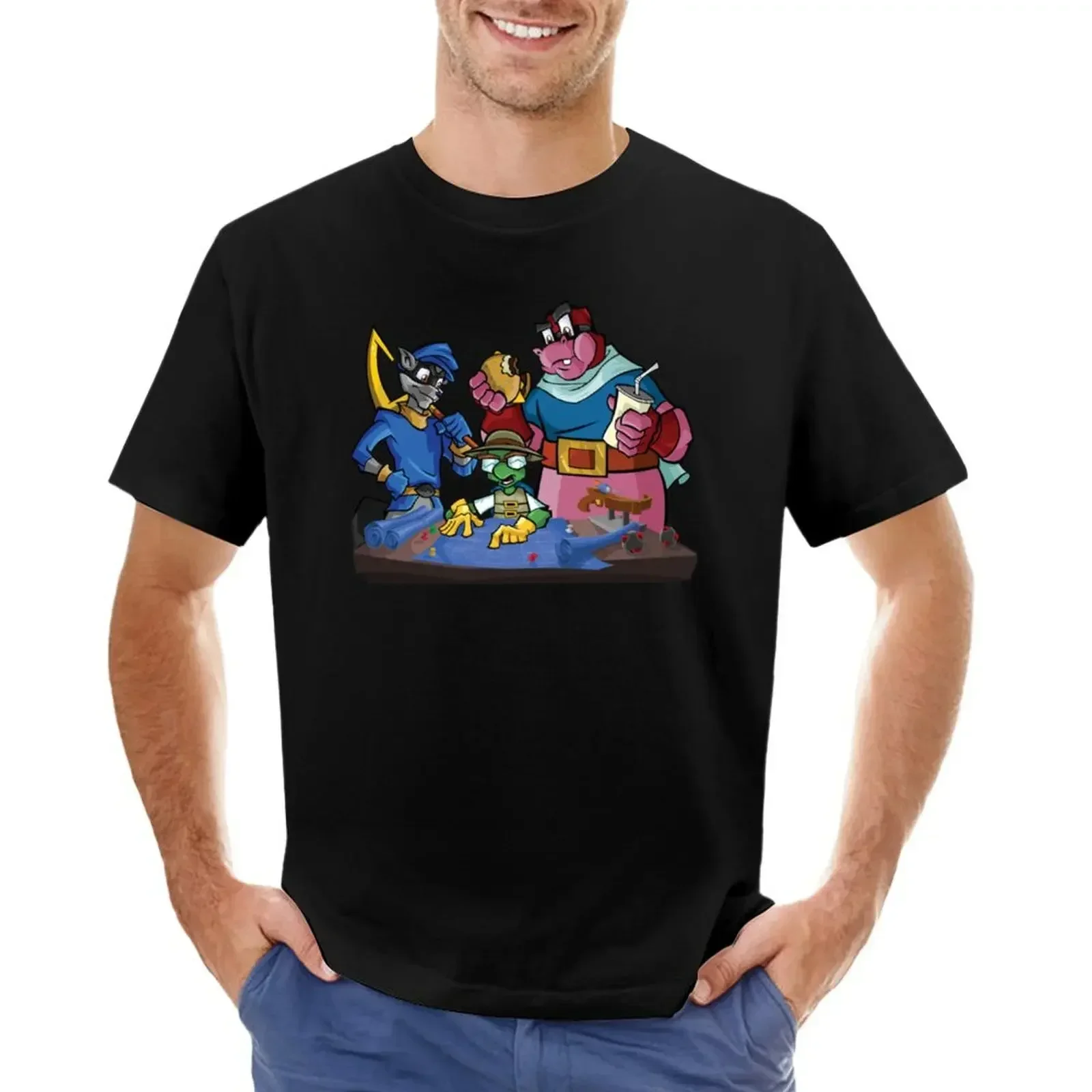 Sly Cooper and the Gang T-shirt plain heavyweights men workout  heavyweights animal prinfor boys anime clothes fitted t shirts