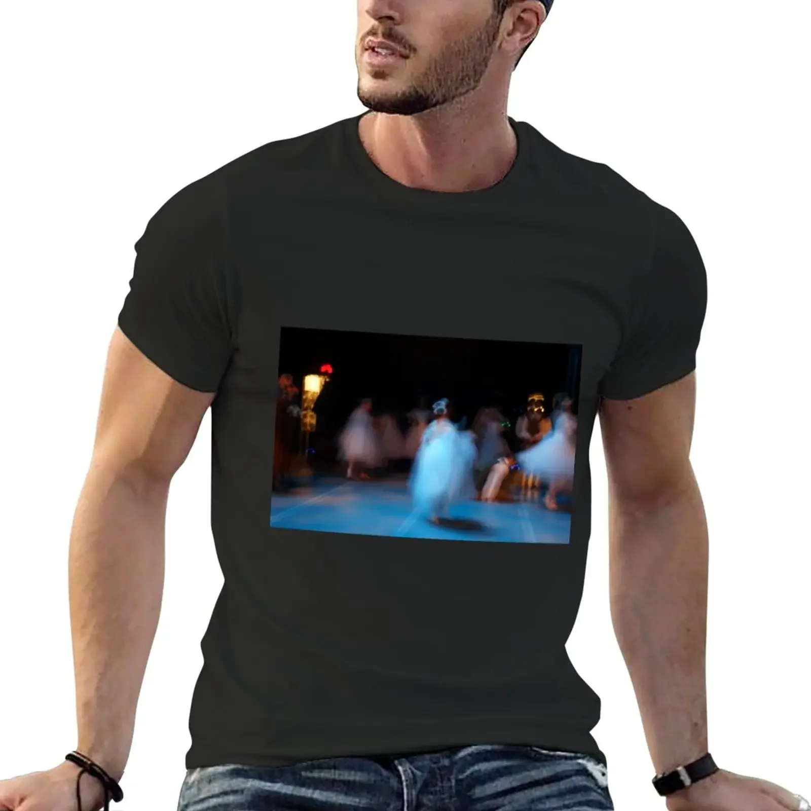 Blurry Ballerina T-Shirt sports fans aesthetic clothes summer clothes Men's cotton t-shirt