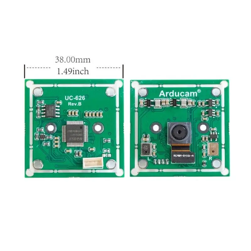 Módulo de câmera USB Arducam 8MP 1080P, mini webcam UVC USB2.0 CMOS IMX219 de 1/4" com microfone duplo